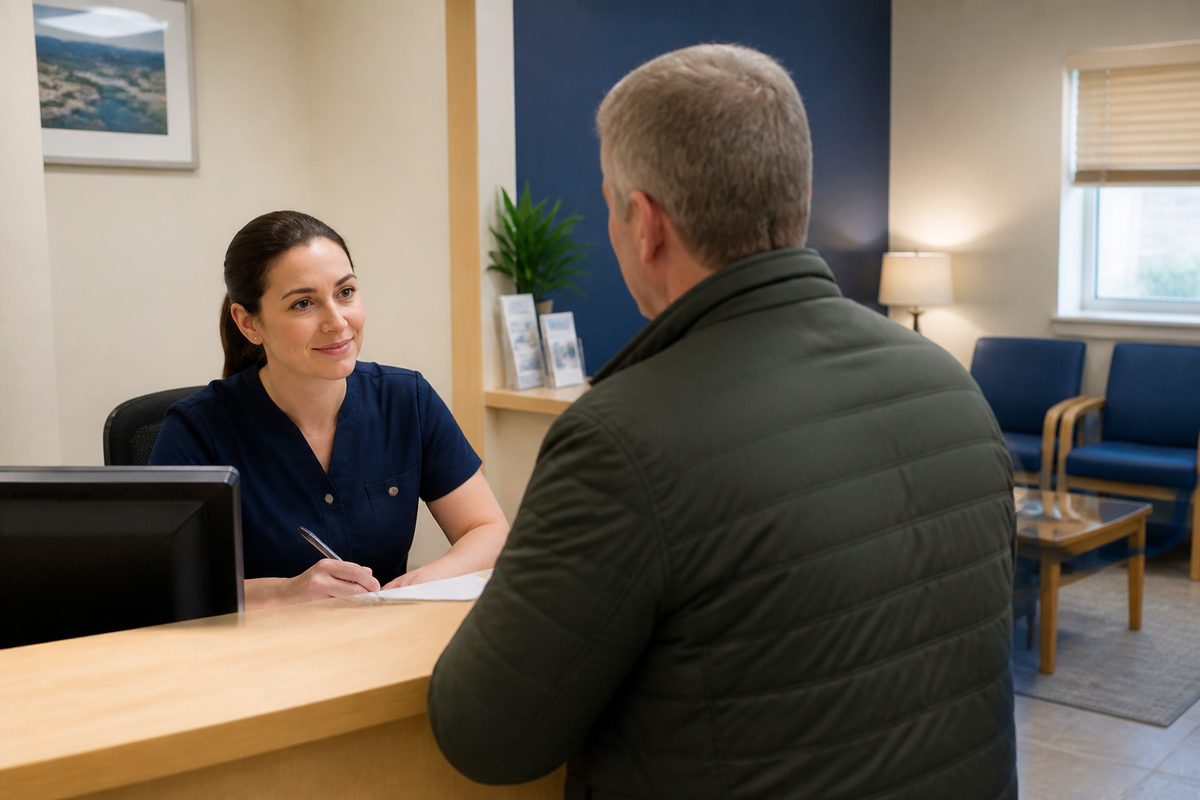 Private GP clinic reception in Lurgan
