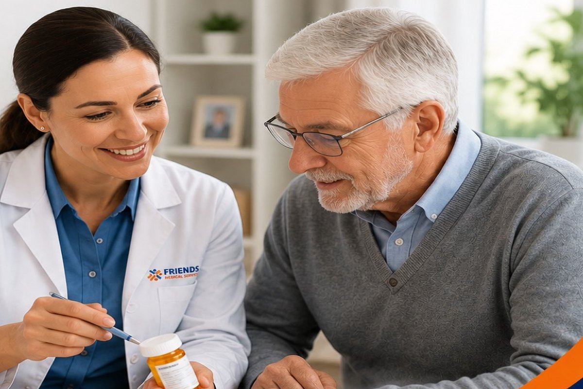 Medication review at home with a clinician